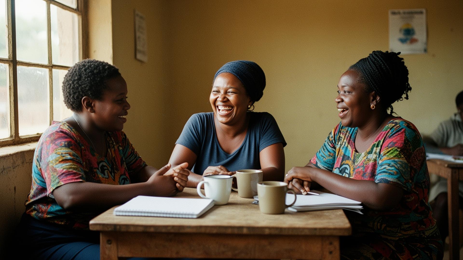 Diverse group of women smiling together in a community workshop